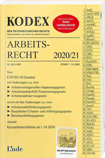 Kodex Arbeitsrecht 2020 21 Sehr wohl besteht die möglichkeit für den. kodex arbeitsrecht 2020 21